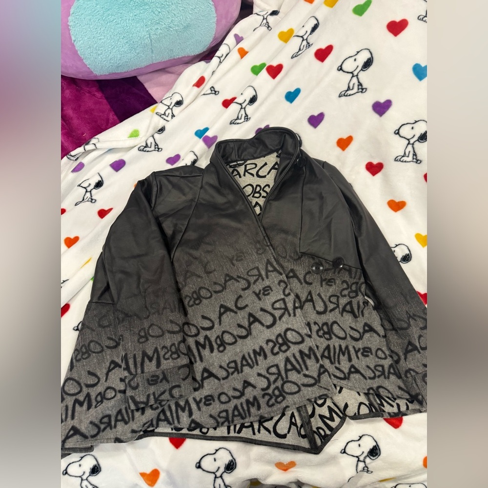 Samuel Dong Black and White Textured Jacket